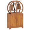 vidaXL Kast met yin yang schap 70x30x130 cm massief teakhout