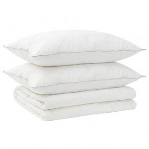 vidaXL Dekbed en Kussen Set 3 pcs 200x200 cm Zomer 140 GSM Wol Wit