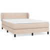 vidaXL Boxspring met matras kunstleer cappuccinokleurig 140x200 cm