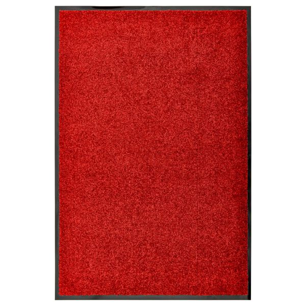 vidaXL Deurmat wasbaar 60x90 cm rood