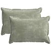 vidaXL Kussensloop 2 st HOUTEN Groen 30 x 50 cm Chenille Stof