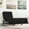 vidaXL Chaise longue stof zwart