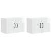 vidaXL Wandkast LUCCA 2 st Hoogglans Wit Bewerkt hout