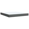 vidaXL Boxspring met matras stof donkergrijs 180x200 cm