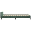 vidaXL Bedframe zonder matras 100x200 cm fluweel donkergroen