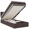vidaXL Ottoman bed met matras en LED's 90x190cm stof donkerbruin