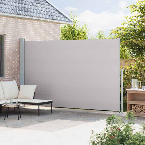 vidaXL Tuinscherm uittrekbaar 220x500 cm grijs