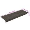 vidaXL Trapmatten Zelfklevend 30 stuks 65x21x4 cm Antraciet Rechthoekige Rand