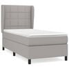 vidaXL Boxspring met matras stof lichtgrijs 90x200 cm