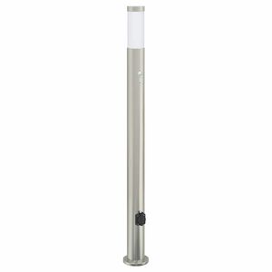 vidaXL Bolderarmatuur met sensor en stopcontact 110 cm roestvrij staal IP44