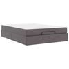 vidaXL Bedframe met matras Anders 2 pcs Grijs PVC