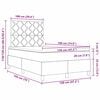 vidaXL Boxspringbed met matras met hoofdeinde Zwart 120 x 190 cm Stof