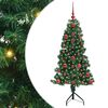 vidaXL Hoek Kunstkerstboom met 150 LED Groen 120 cm PVC en Metaal