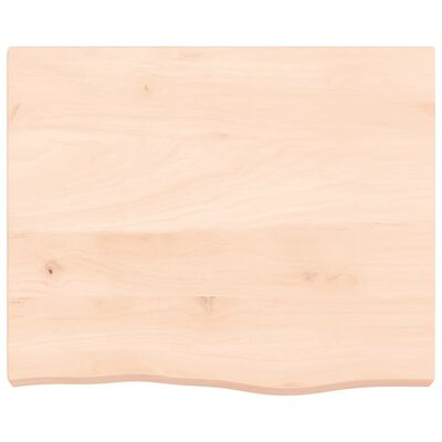 vidaXL Tafelblad 60x50x(2-6) cm onbehandeld massief eikenhout