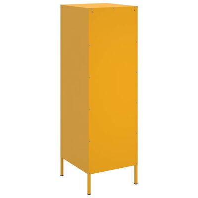 vidaXL Hoge kast 36x39x113 cm staal mosterdgeel