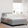 vidaXL Boxspringbed met matras Lichtgrijs 120 x 200 cm Stof