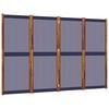 vidaXL Kamerscherm met 4 panelen 280x180 cm donkerblauw