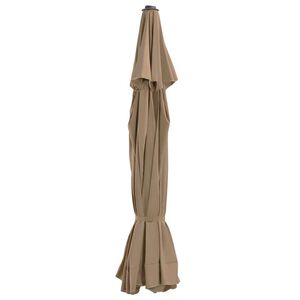 vidaXL Vervangingsdoek voor parasol 515 cm taupe
