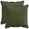 vidaXL Kussensloop 2 st HOUTEN Groen 30 x 30 cm corduroy