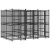 vidaXL Hondenkennel 5,53 m&sup2; staal