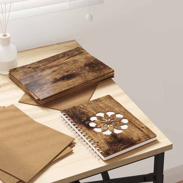 vidaXL Decorpanelen 50 pcs Gerookt eiken 21 x 30 x 0,27 cm