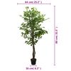 vidaXL Kunstplant ficus 378 bladeren 80 cm groen
