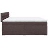 vidaXL Boxspring met matras stof donkerbruin 200x200 cm