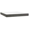 vidaXL Boxspring met matras en LED fluweel donkergrijs 160x200 cm