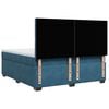 vidaXL Boxspring met matras fluweel blauw 180x200 cm