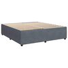 vidaXL Boxspring met matras fluweel donkergrijs 200x200 cm