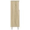vidaXL Badkamerkast 30x30x100 cm bewerkt hout sonoma eikenkleurig