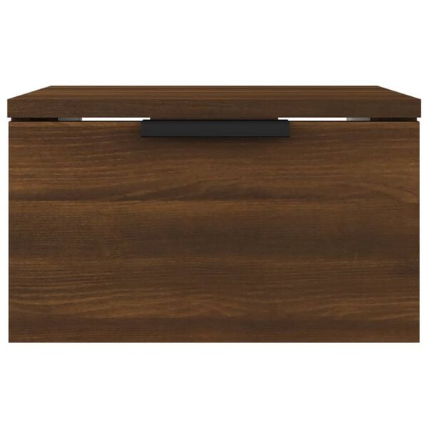 vidaXL Nachtkastje wandgemonteerd 34x30x20 cm bruin eikenkleur