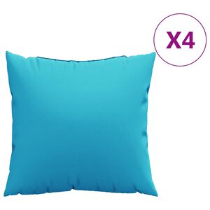 vidaXL Spreidkussens Effen 4 pcs Turquoise 40 x 40 cm Polyester Stof