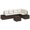 vidaXL Tuin Sofa Set 6 st Bruin poly rattan