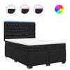 vidaXL Boxspring met matras fluweel zwart 160x200 cm