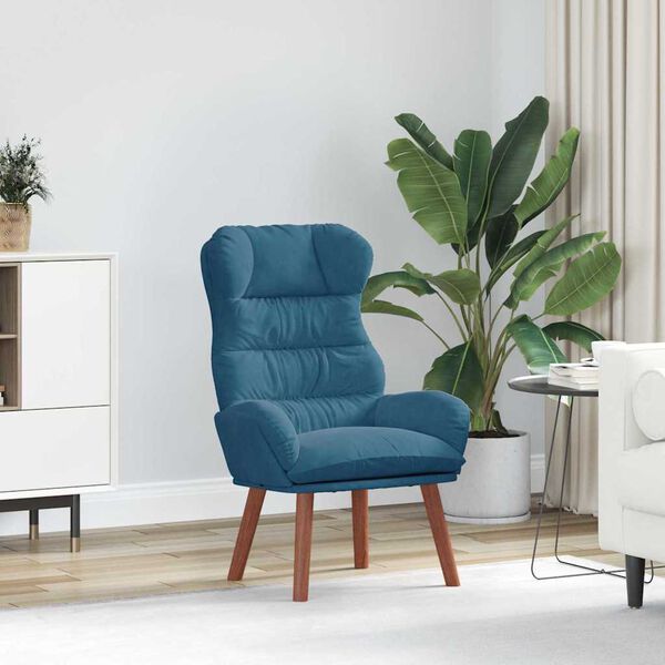 vidaXL Fauteuil Blauw 69 x 74 x 93 cm Fluweel