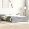 vidaXL Bedframe met hoofd- en voeteneinde grijs sonoma 120x200 cm