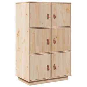 vidaXL Hoge kast 67x40x108,5 cm massief grenenhout