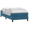 vidaXL Boxspring met matras fluweel donkerblauw 80x210 cm