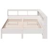 vidaXL Bed met boekenkast zonder matras grenenhout wit 135x190 cm