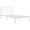 vidaXL Bedframe met hoofdbord metaal wit 80x200 cm