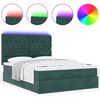 vidaXL Ottoman bed met matrassen en LED's 140x200cm fluweel