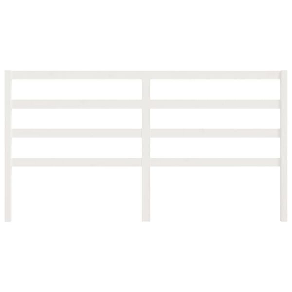 vidaXL Hoofdbord 186x4x100 cm massief grenenhout wit