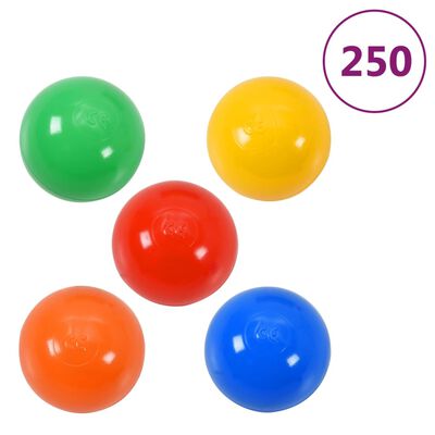 vidaXL Speelballen 250 st meerkleurig