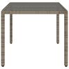vidaXL Tuintafel 150x90x75 cm gehard glas en poly rattan grijs