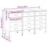 vidaXL Werk kast met lade 3 pcs Zwart en Grijs 75 x 45 x 85 cm