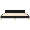 vidaXL Bedframe zonder matras stof zwart 160x200 cm