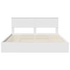 vidaXL Bedframe met lade met hoofdeinde Wit 200 x 200 cm Bewerkt hout