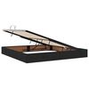 vidaXL Opslag bed met matras met hoofdeinde Zwart 200 x 200 cm Stof
