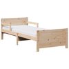 vidaXL Bedframe met uitschuifbaar matras Bruin 80 x 200 cm